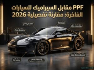 مقارنة شاملة بين PPF والسيراميك للسيارات الفاخرة 2026